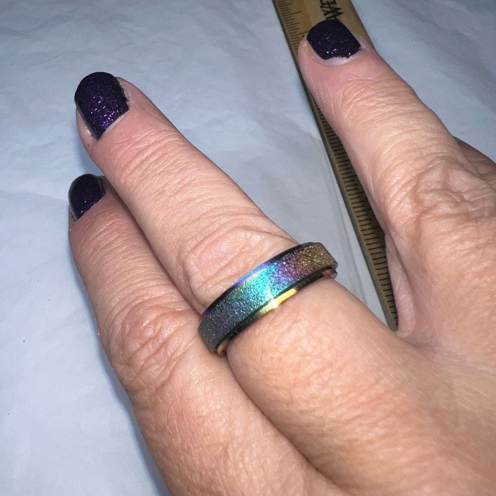 Stainless Steel Rainbow Spinner Band
